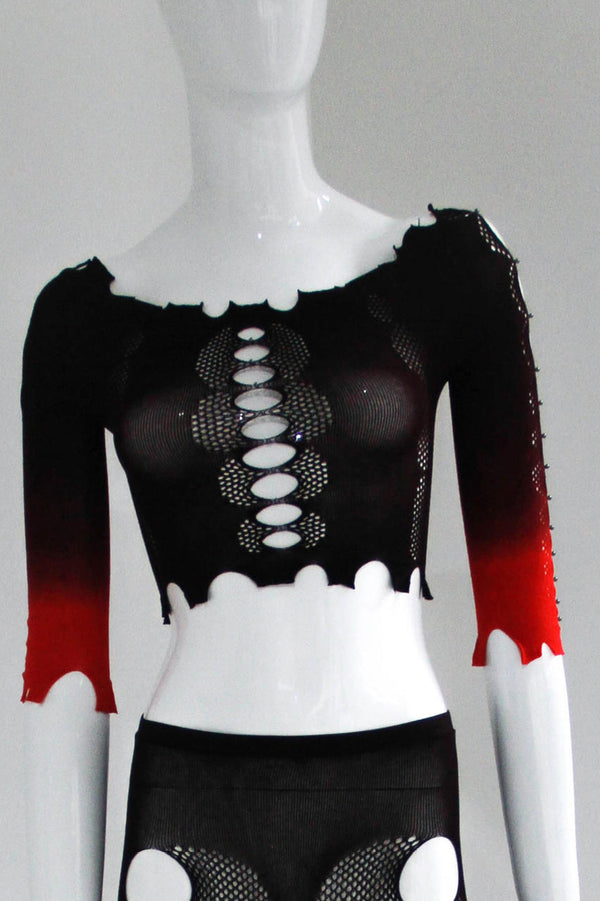 RUI Drink Short Dress RSS23JW01 ONYX & Ruby Black Red Gradient
